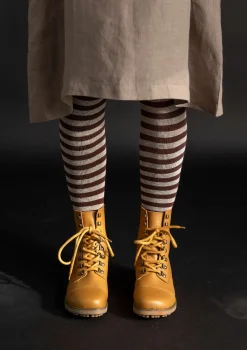 Gestreifte Strumpfhose aus Bio-Baumwolle