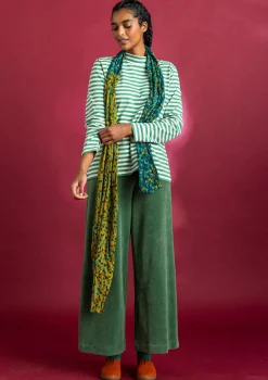 Gestreiftes Stehkragenshirt aus Bio-Baumwolle