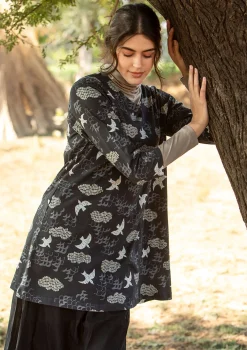 Jerseytunika „Flyttfågel“ aus Bio-Baumwolle