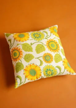 Kissenhülle „Sunflower“ aus Bio-Baumwolle/Leinen
