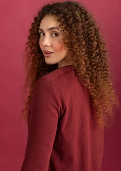 Knopfleistenshirt aus Bio-Baumwollripp