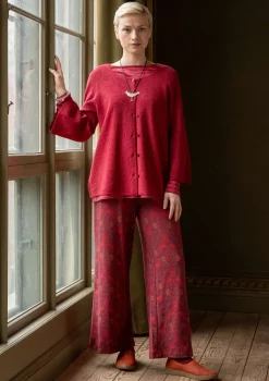 Pointelle-Strickjacke „Blomstra“ aus Bio-Wolle