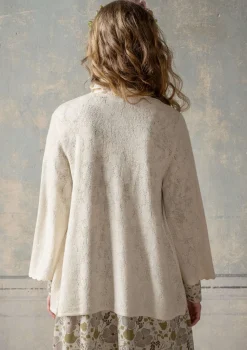Pointelle-Strickjacke „Blomstra“ aus Bio-Wolle
