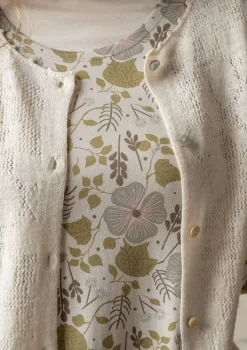 Pointelle-Strickjacke „Blomstra“ aus Bio-Wolle