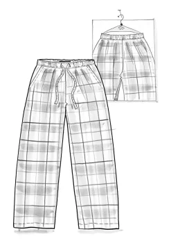 Pyjamahose „Skagen“ aus Bio-Baumwollgewebe
