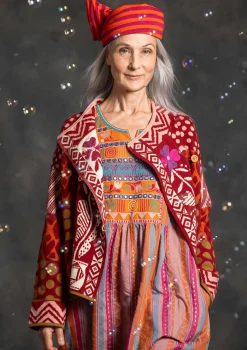 Strickjacke „Viktoria“ aus Baumwolle/Lammwolle