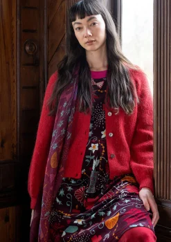 Strickjacke „Vinternatt“ aus Bio- und Recycling-Baumwolle/Alpakawollgemisch