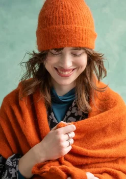 Strickschal aus Alpakagemisch