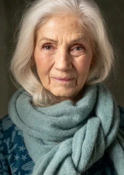 Strickschal aus Alpakagemisch