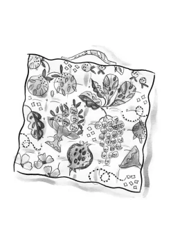 Stuhlkissen „Fruits“ aus Bio-Baumwolle