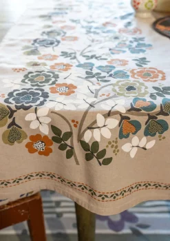 Tischläufer „Wild rose“ aus Leinen/Bio-Baumwolle