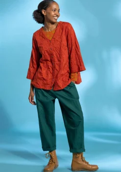 Webhose aus Bio-Baumwolle/Leinen