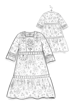 Webkleid „Kamelia“ aus Bio-Baumwolle/Seide